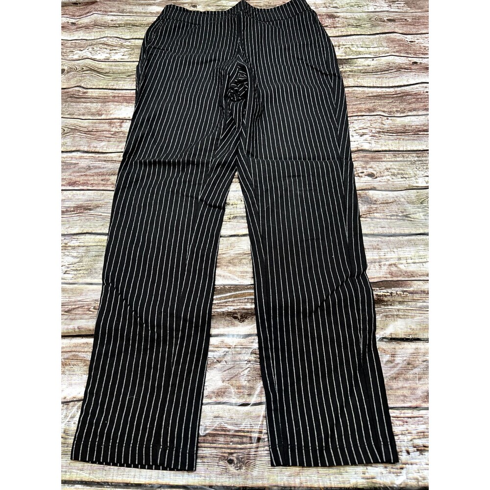 Who What Wear Women's Pull On Black Pinstripe Pants Size 6